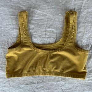 ARQ wide strap bra- chartreuse
